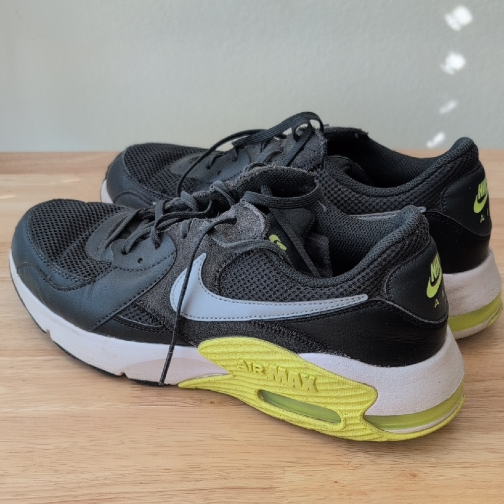 Nike Black and Lime Air Max Shoes